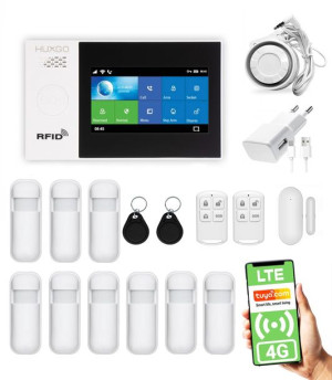 Bezprzewodowy alarm 4G LTE GSM + WiFi - HXA007 R9 + syrena 105 dB kompatybi