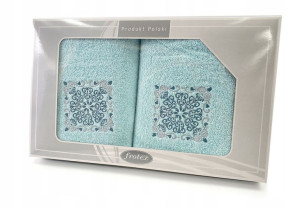Komplet 2 ręczników Gift 50 70 Greno aqua w4