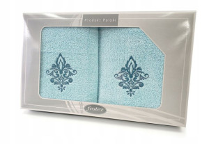 Komplet 2 ręczników Gift 50 70 Greno aqua w5