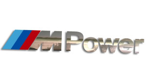 Wycinana naklejka M POWER BMW chrom