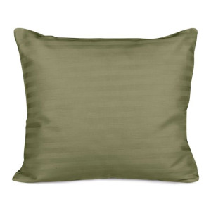 Poszewka satyna bawełna CIZGILI OLIVE GREEN/50x60.