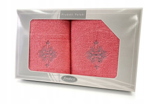 Komplet 2 ręczników Gift 50 70 Greno koral w6