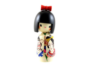 Japońska laleczka Kokeshi Kabukiekokeshi