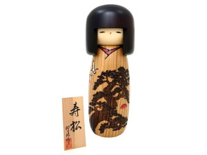 Japońska laleczka Kokeshi Kotobukimatsu