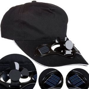Czapka Z Wiatraczkiem Wentylatorem Solar Czarna