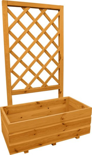 Drewniana Donica-kwietnik+ Pergola 135h Mahoń