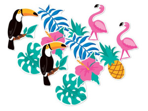 Dekoracja Dwustronna Aloha Party Mix