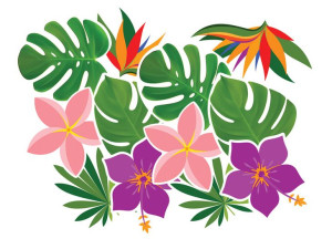 Dekoracja Papierowa Aloha Party Mix