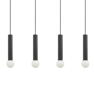 4-płomienna lampa kuchenna Baton 7854 zwis tuby na listwie czarne
