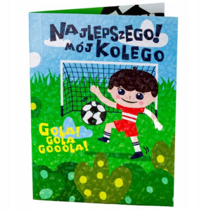 Karnet B6 PIŁKARZ kartka urodzinowa Henry