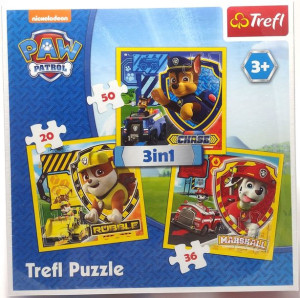 Mega paka puzzle Psi Patrol 3w1