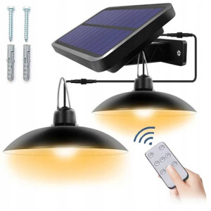 Żyrandol Wisząca Lampa Solarna Led Ogrodowa Pilot