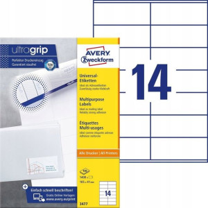 AVERY etykiety uniwersalne 3477 / 105 x 41 mm