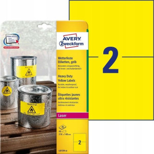 AVERY etykiety wodoodporne L6130-20 / 210 x 148