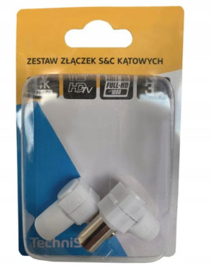 Zestaw S&C Kątowy TechniSat Antenowy Biały