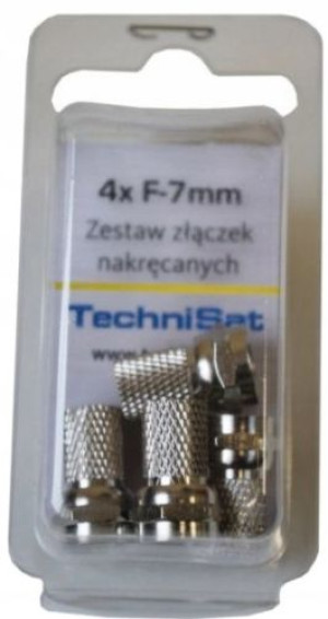 Zestaw złączek nakręcanych 7MM TechniSat 4 sztuki