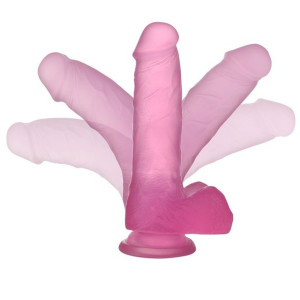 Dildo żęlowe Elastyczne 17,5cm Penis przyssawka
