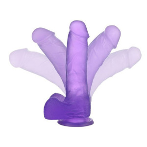 Dildo żęlowe Elastyczne 17,5cm Penis przyssawka