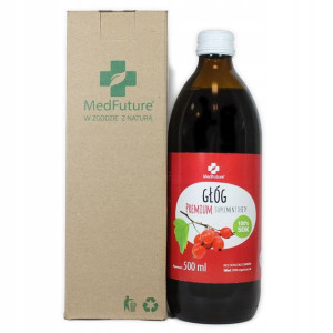 Sok z głogu 100% naturalny Bez cukrów 500 ml