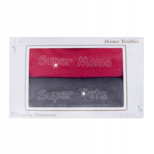 Prezent Super Mama/Tata zestaw ręczników 2x70/140
