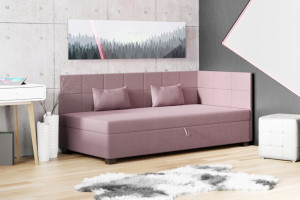 Łóżko jednoosobowe tapczan młodzieżowy Mila 100cm + poduszka