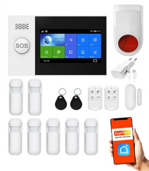 Bezprzewodowy alarm 2G GSM + WiFi - HXA007 R7 + syrena bezprzewodowa 120 db