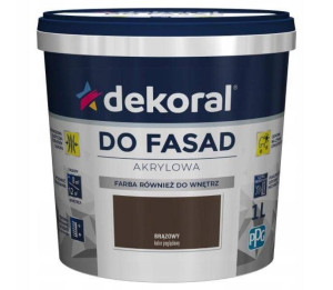 DEKORAL Farba Fasadowa POLINIT 1L Brązowy