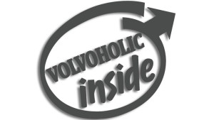 Wycinana naklejka VOLVOHOLIC INSIDE volvo grafitowa