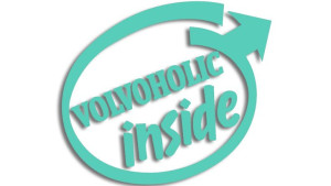 Wycinana naklejka VOLVOHOLIC INSIDE volvo miętowa