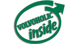 Wycinana naklejka VOLVOHOLIC INSIDE volvo zielona