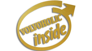 Wycinana naklejka VOLVOHOLIC INSIDE volvo złota