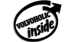 Wycinana naklejka VOLVOHOLIC INSIDE volvo czarna