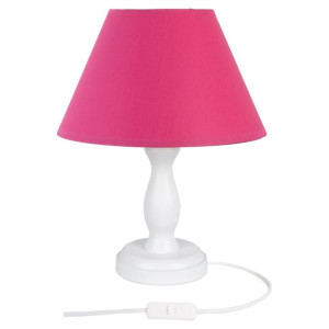 Lampa Nocna Stołowa Dziecięca Stefi Różowa Abażur