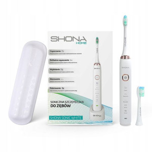 Szczoteczka Soniczna Do Zębów Elektryczna + Etui Shona White