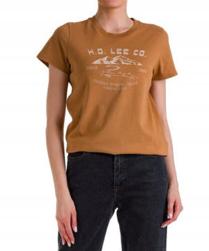 T-shirt Lee EASY GRAPHIC TEE L42DEQSZ Brown M