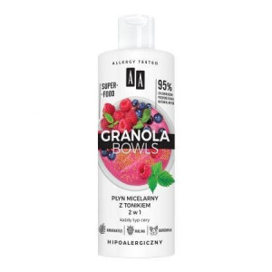 AA GRANOLA BOWLS płyn micelarny z tonikiem 2w1 każdy typ cery 400ml