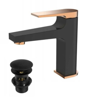 BATERIA UMYWALKOWA stojąca Rose Gold + korek+ węże