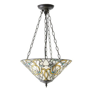 Dauphine lampa wisząca odcienie brązu 64052 Tiffany