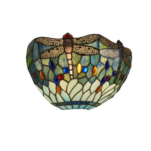 Dragonfly Blue kinkiet czarny 64102 Tiffany