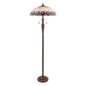 Hutchinson lampa podłogowa odcienie brązu 64172 Tiffany