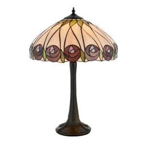 Hutchinson lampka stołowa odcienie brązu 64177 Tiffany
