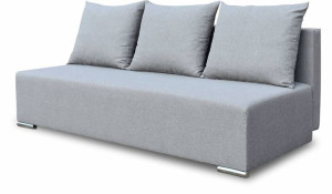 Sofa Kanapa Dwuosobowa Z Funkcją Spania Trio Pojemnik Na Pościel Szara