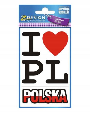Naklejki Ozdobne Avery I Love Poland Polska