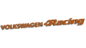 Wycinana naklejka VOLKSWAGEN RACING #2 vw brązowa