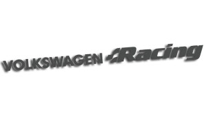 Wycinana naklejka VOLKSWAGEN RACING #2 vw grafitowa