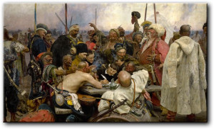Kozacy piszą list do sułtana, Ilja Riepin, 140x83 cm