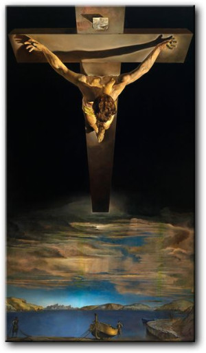 Obraz - Salvador Dali, Chrystus, 68x120 cm