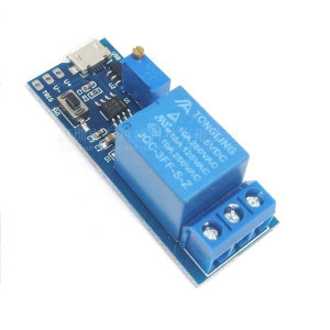 Moduł przekaźnika z układem czasowym 0-19 sekund 5V-30V 10A/250V