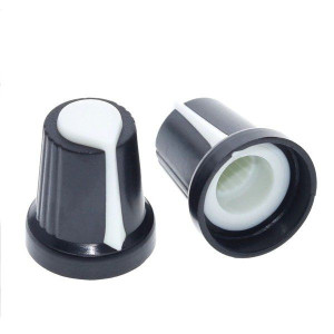 Gałka do Potencjometru oś 6mm wys. 17mm pokrętło White