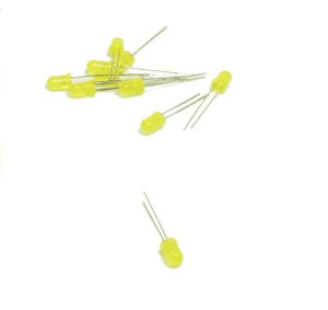 Dioda LED 5mm żółta dyfuzyjna 20mA - 10 szt